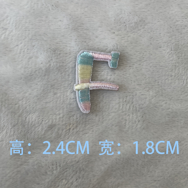 Wholesale Colorful 26 English letters embroidered patch